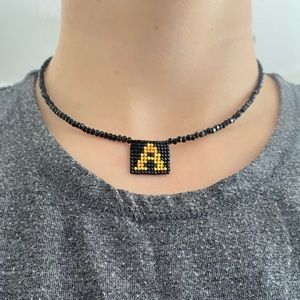 🩵 3 for $15 🩵 Black Letter A Necklace